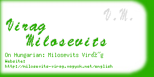 virag milosevits business card